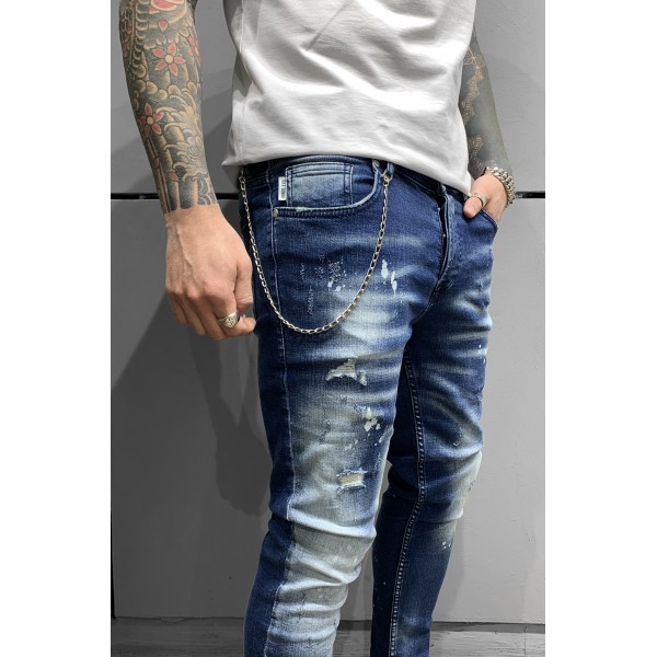 Jean Βlack Island 6587 Μπλέ Skinny fit